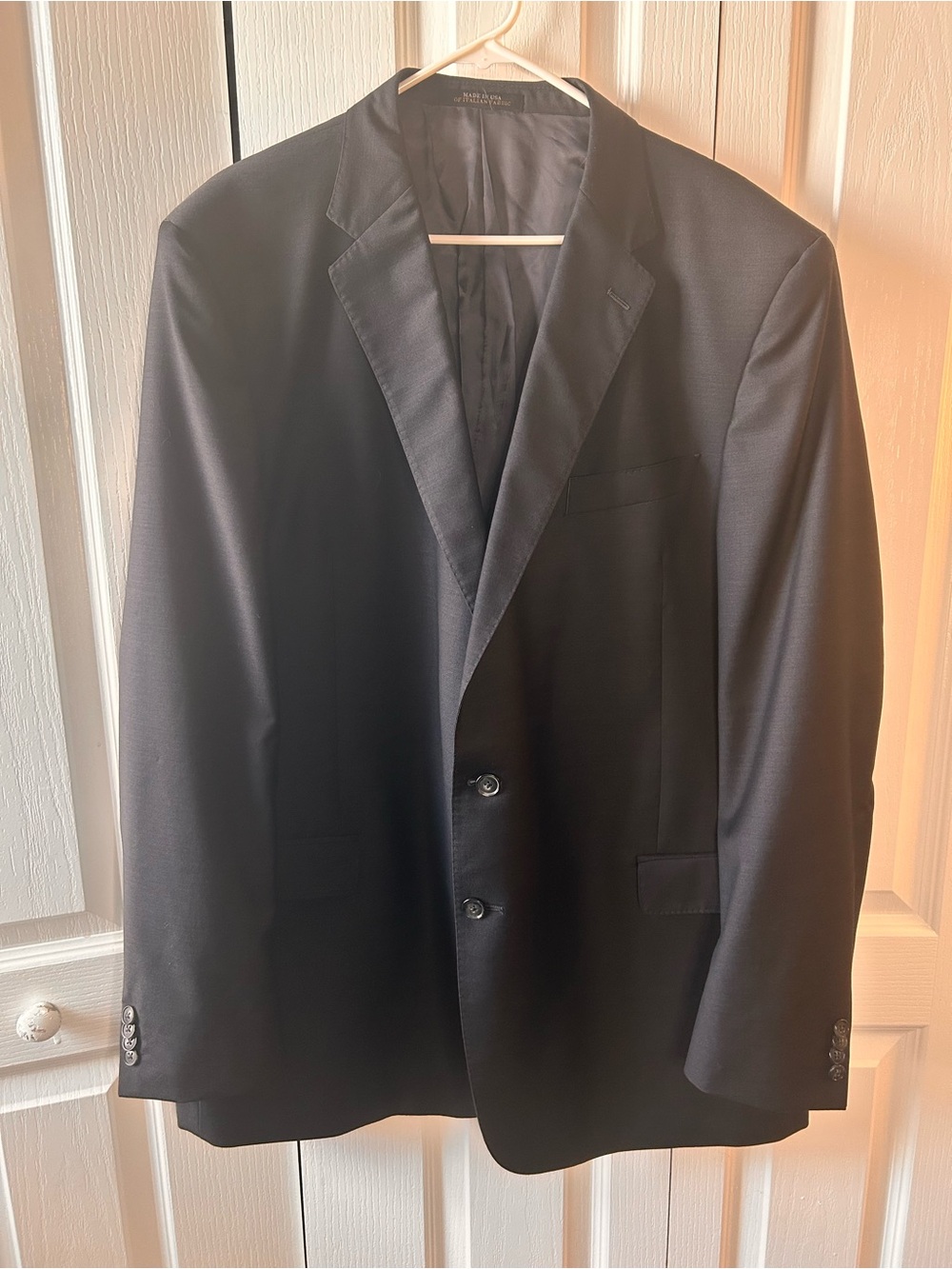 Jos A Bank Reserve Blazer 48L Ermenegildo Zegna Wool USA Made Dark Gray EUC‎